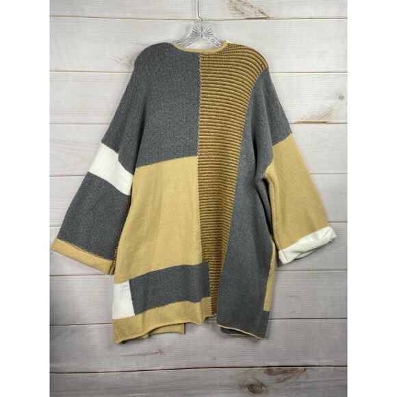 Anthropologie By The River Cardigan Sweater Womens L Colorblock Oversized Knit - Picture 6 of 6